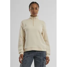 URBAN CLASSICS Light Terry Halbzippullover White Sand S