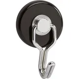 Maul Magnet (Ø x H) 35 mm x 53 mm rund, mit Haken Schwarz, Silber 2 St. 6155790
