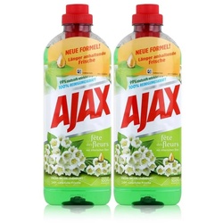 AJAX Ajax Allzweckreiniger Frühlingsblume 1 Liter – Bodenreiniger (2er Pack Allzweckreiniger