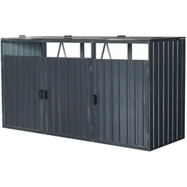 Konifera Mülltonnenbox BS-MK3 240 x 80 x 122 cm grau
