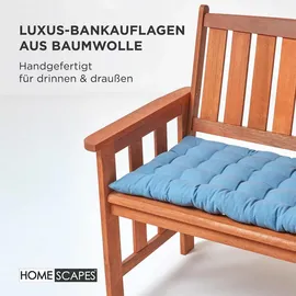 Homescapes Bankauflage 108 x 42 x 5 cm blau 2 St.