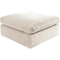 Hocker ALINA "Sandy", beige (creme gct 11), B:122cm H:46cm T:122cm, Cord GCT (92% Polyester, 8% Nylon), Hocker, Polsterhocker, passend zur Serie Sandy