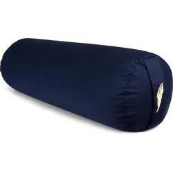 MindBaas - Yoga Bolster - Eco - Dunkelblau - Yogakissen - Meditationsrolle EINHEITSGRÖSSE