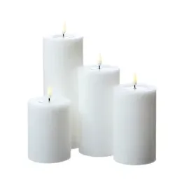 Deluxe Homeart LED Kerzenset MIA 4 Größen weiß