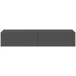 [en.casa] Evaton TV-Lowboard 160 x 32 x 30 cm Dunkelgrau Spanplatte