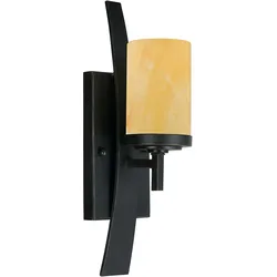 Wandleuchte Lampe Eisen Bronze Naturstein H 40,6 cm Flurleuchte 1 Flammig