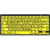 LogicKeyboard XL-Print Black on Yellow (DE, Kabelgebunden), Tastatur Deutsch, Schwarz Gelb