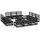 vidaXL 13-tlg. Garten-Lounge-Set Schwarz Massivholz Kiefer