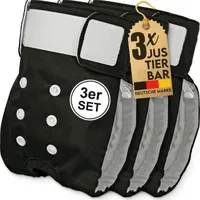 HUND IST KÖNIG Windeln für Hündinnen, saugstarke Windeln, 3-Fach justierbar festen Sitz 3 St