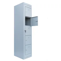 Verteilerschrank 5 Fächer Stahlschrank Schrank Postschrank Personalschrank 180x40x50 Lichtgrau 526050