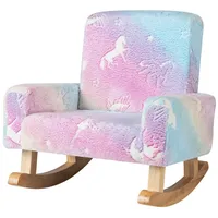 KOMFOTTEU Kindersessel, Kindersofa mit Rückenlehne & Massivholzbeinen bunt