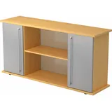 bümö Sideboard, Buche, Silber, Holzwerkstoff, Buche, 3 Fächer, 166.1x84x44.8 cm, FSC Mix, Wohnzimmer, Kommoden & Sideboards, Sideboards