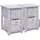 vidaXL Nachtschrank 2 Stk. 5570 x 31 x 3940 cm Weiß