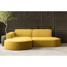 Kaiser Möbel Ecksofa Designer MODENA STUDIO stoff Dicker cord Poso Gelb Links