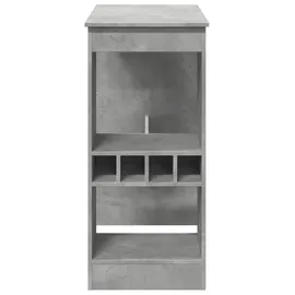 vidaXL Bartisch mit Regal 90 x 47,5 x 103,5 cm Grau