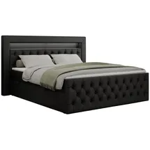 MKS Boxbett, GOLD-9 Led, 120/200 Schwarz Kunstleder - H3