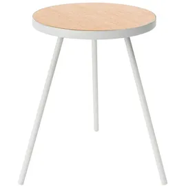 Yamazaki Beistelltisch rund 38x50cm Sofatisch Nachttisch Tower 3-Bein weiß
