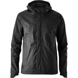 Jacket M Herren Regenjacke wind und wasserdicht Radjacke mit Kapuze schwarz