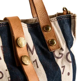 Campomaggi Genziana Shopper Canvas Beige/Blau