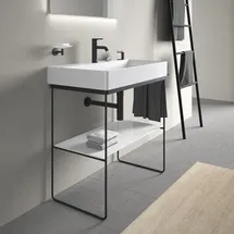 Duravit DuraSquare 86,5x45cm, bodenstehend, schwarz matt