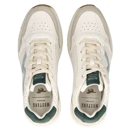 Mustang Sneaker in Weiß/Grün | Gr.: 39