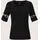 Madeleine Kurzarmshirt MADELEINE "Shirt Sommerliches Shirt mit Spitzendetail", Damen, Gr. 34, schwarz, Obermaterial: 95% Viskose CV. 5% Elasthan EL., Modern, normal, Shirts
