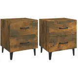 vidaXL Nachtschrank 2 Stk. 40 x 35 x 47,5 cm Braun