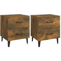 vidaXL Nachtschrank 2 Stk. 40 x 35 x 47,5 cm Braun