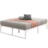 ZINUS Bettgestell Lorelei, moderner Bettrahmen mit Latternrost, weiss (Packung, 1-tlg., Metallbett), Kinderleichter Aufbau, EcoFriendly Packaging, ohne Matratze weiß 140 cm x 200 cm x 35.50 cm