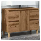 vidaXL Waschbeckenunterschrank Artisan-Eiche 80x33x60 cm Holzwerkstoff