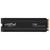 Crucial T700 2TB M.2 2280 NVMe SSD mit Heatsink Kühler interne SSD (2 TB) M.2" 12400 MB/S Lesegeschwindigkeit, 11800 MB/S Schreibgeschwindigkeit, PCIe Gen5 NVMe, Heatsink, DirectStorage, DRAM Cache schwarz