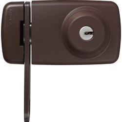 ABUS Türzusatzschloss 7035 braun mit Sperrbügel EC550 EK gleichschließend