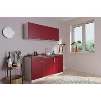 Respekta Küchenzeile Luis E-Geräte 150 cm rot/weiß