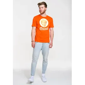 LOGOSHIRT "Brandt Zwieback", Herren, Gr. S, orange, 100% Baumwolle, bedruckt, mehrfarbig, normal, Rundhals, Shirts T-Shirt, mit Retro-Aufdruck