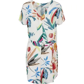URBAN CLASSICS Ladies Short Viscose Belt Jumpsuit - bunt