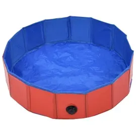 vidaXL Hundepool Faltbar Rot 80 cm 20 cm