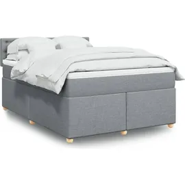 vidaXL Boxspringbett 140 x 200 cm Hellgrau