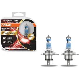 Osram Night Breaker 200 H4 60/55W, 2er-Pack Box 64193NB200-HCB
