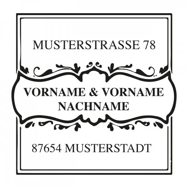 Monogrammstempel - Einladung mit Adresse -Trodat 4924