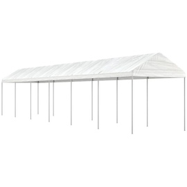 vidaXL Pavillon mit Dach Weiß 13,38x2,28x2,69 m Polyethylen
