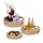 Relaxdays Serviertablett 3er Set rund, Natur