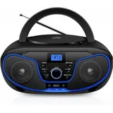 Daewoo Aiwa Tragbares Radio DW3012 Bluetooth Radio, Blau, Schwarz