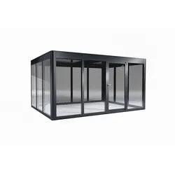 SunElements Design Gewächshaus SunGarden Power mit Photovoltaikdach 3.4 anthrazit-metallic, Wände: 6mm Acrylglas, Dach: Doppelglasmodule 5 % Transparenz