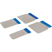 Silverline 427734 Edelstahl-Federspachtel, 4-tlg. Satz 50, 80, 100 u. 120 mm