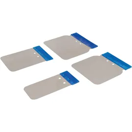 Silverline 427734 Edelstahl-Federspachtel, 4-tlg. Satz 50, 80, 100 u. 120 mm