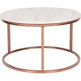 Beliani Couchtisch beige Kupfer 70 cm
