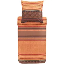 BASSETTI Bettwäsche Garnitur Roccaraso R1 Mako-Satin in der Farbe Rot 2-Teilig mit Reißverschluss, Maße: 135cm x 200cm, 80cm x, 9323436, 135x200