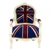 Casa Padrino Barock Kinder Stuhl Union Jack / Creme - Kindermöbel