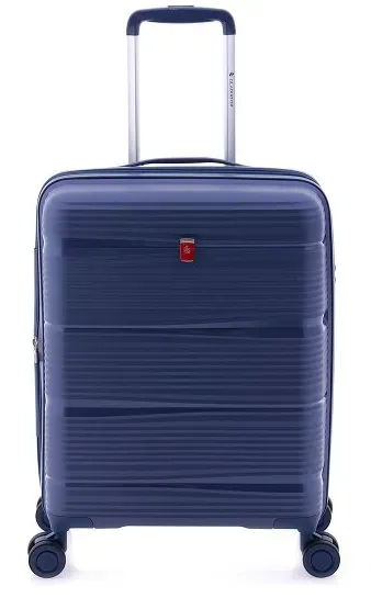 Gladiator 0800 4 Rollen Trolley 55 cm mit Dehnfalte  blau