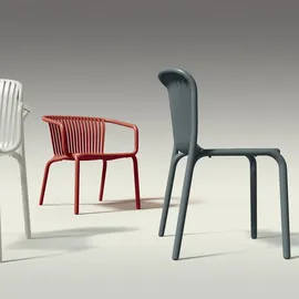 konsimo® KONSIMO Gartenstuhl 52 x 53 x 82,5 cm grau 4 St.